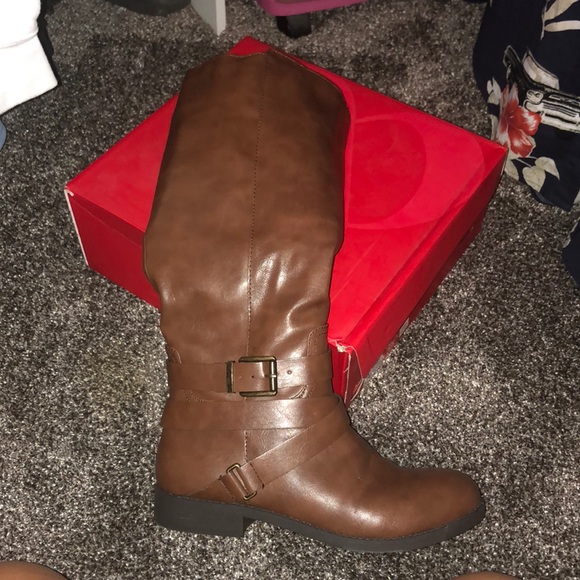 Size 7.5 Style&Co. Lolah Cognac boots - Picture 1 of 3
